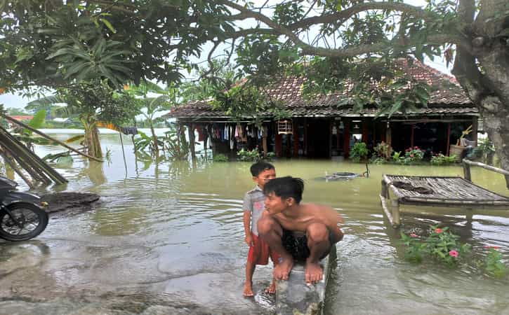 Banjir Landa Brati Grobogan, 150 Rumah dan 200 Hektare Sawah Terendam