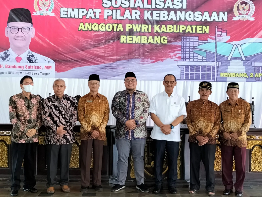 Anggota DPD RI Bambang Sutrisno Sosialisasi Empat Pilar Bersama PWRI Rembang